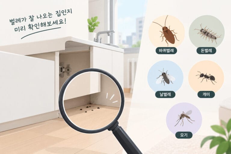 벌레가 잘 나오는 집인지 아닌지 알아보는 방법